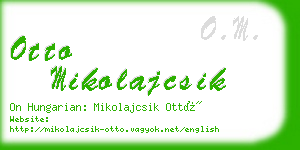 otto mikolajcsik business card